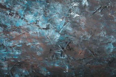 eski metal arka plan veya doku. Grunge dekoratif koyu mavi soyut, sıva duvar arka plan Brown. Kasvetli kaba doku. Web Banner veya kopya alanı tasarım ile duvar kağıdı. 