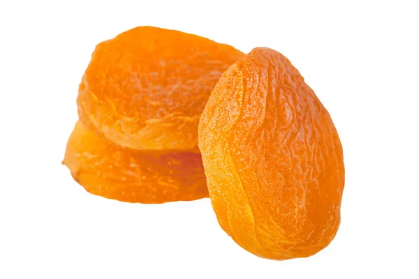 Αποξηραμένο Βερίκοκο Συστατικό Κλείνω Απομονωθεί Λευκό Φόντο Ένα Πορτοκαλί Φρούτα — Φωτογραφία Αρχείου
