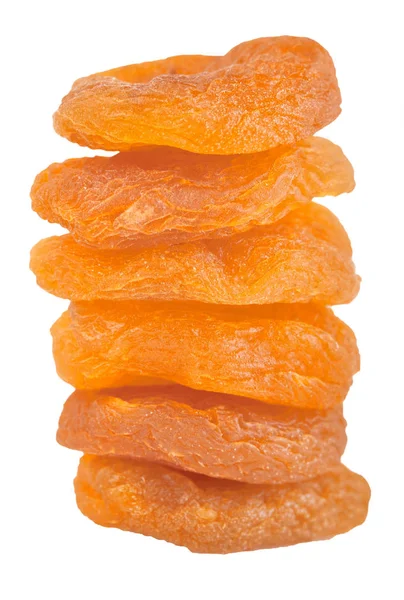 Torkad Aprikos Ingrediens Närbild Isolerad Vit Bakgrund Orange Aprikossoppa Frukt — Stockfoto