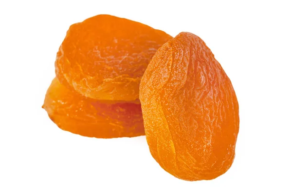 Torkad Aprikos Ingrediens Närbild Isolerad Vit Bakgrund Orange Aprikossoppa Frukt — Stockfoto