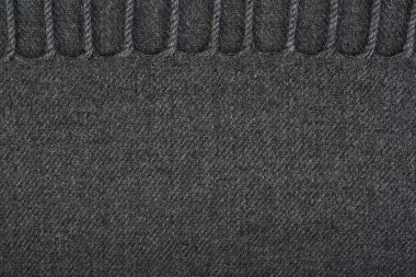 Siyah kumaş dokusu arka planı. kullanışlı tasarım
