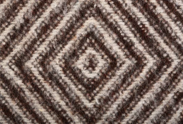 羊毛织物特写 几何图案中的织物 — 图库照片