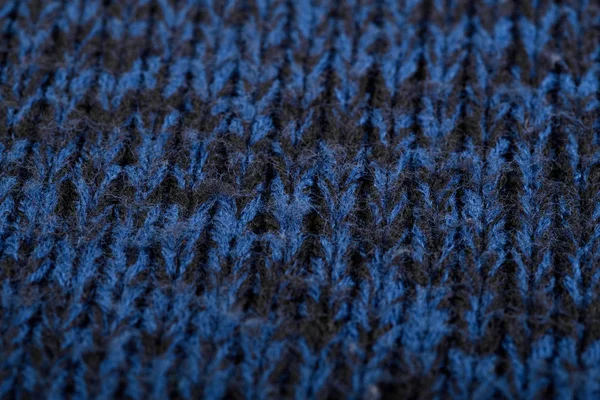 Macro Shot Van Een Achtergrond Van Een Blauwe Stof Textuur — Stockfoto
