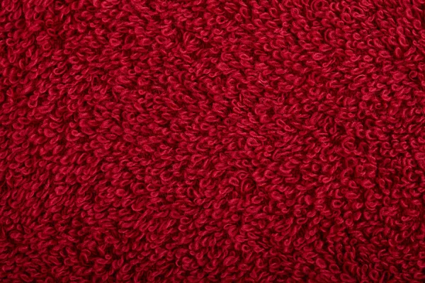 Kırmızı Kumaş Doku Konsepti Havlu Terrybezi Veya Terry Tekstil Arkaplanının — Stok fotoğraf