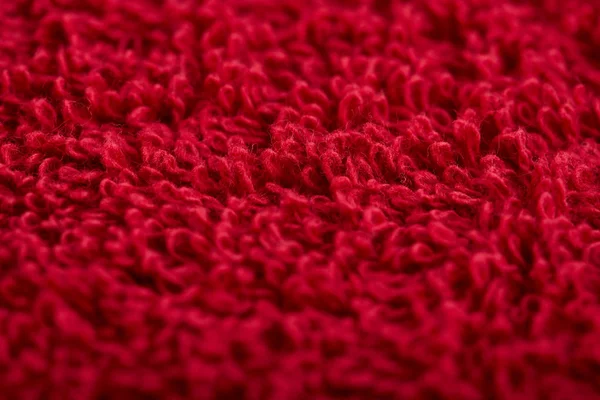Conceito Tecido Vermelho Textura Close Pano Terrycloth Toalha Fundo Têxtil — Fotografia de Stock