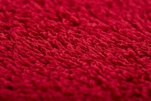 Červená Tkanina Textura Koncept Zblízka Ručník Froté Nebo Froté Textilní — Stock fotografie