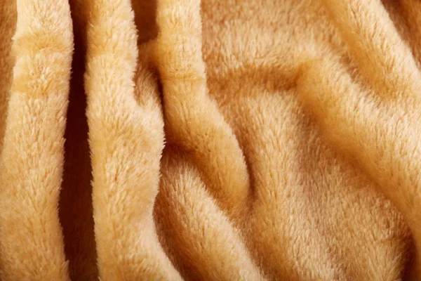 Tekstura Brązowy Puszysty Miękki Pluszak Ręcznik Frotte Tkanina Miękka Tkanina — Zdjęcie stockowe