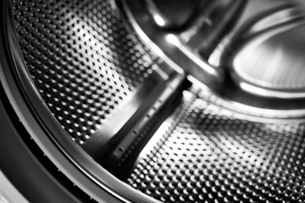 Máquina Lavar Tambor Interior Tambor Aço Inoxidável Perfurado Para Máquina — Fotografia de Stock