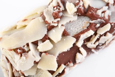 Çikolata şekerleme tatlılar ürün yelpazesine izole beyaz bir arka plan üzerinde. Çikolata şekerleme koleksiyonu. Sütlü çikolata.