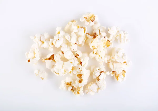 Bordo Popcorn Isolato Bianco Film Fast Food Mais — Foto Stock