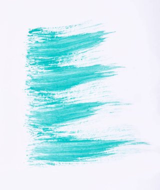 Beyaz arka plan üzerinde izole mavi marker boya doku. Mavi boya vuruş. Desen, doku renkli sulu boya boya. Guaj. Soyutlama.