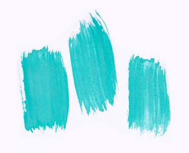 Beyaz arka plan üzerinde izole mavi marker boya doku. Mavi boya vuruş. Desen, doku renkli sulu boya boya. Guaj. Soyutlama.