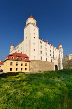 Bratislavsk hrad kalesi geç Gotik tarzda inşa edilmiştir. Bratislava. Slovakya. Orta Avrupa. 