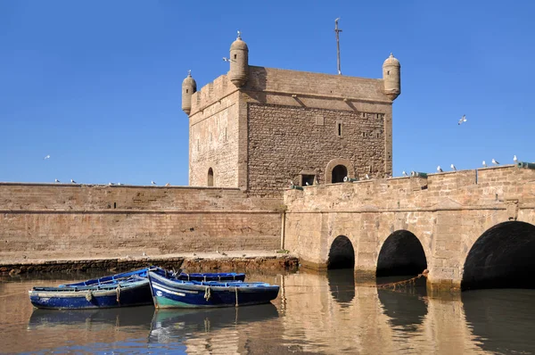 Mogador. Essaouira limanıyakınındaki kale. Fas. 
