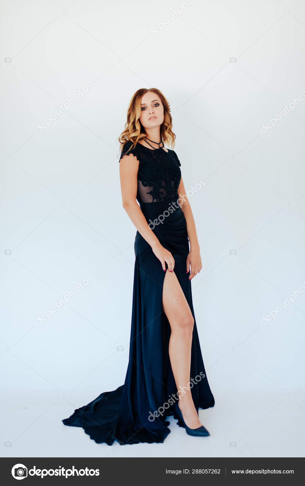 tall long black dress