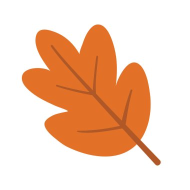 El çizimi turuncu tonlarda basit sonbahar teması mevsimlik dekorlar ve botanik çizimler için idealdir.