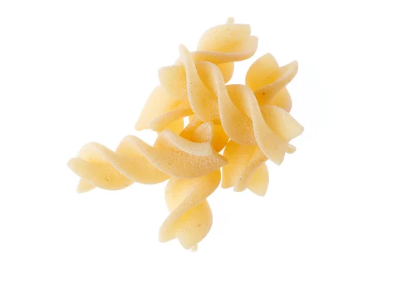 Raw Food Italiaanse Macaroni Pasta Geïsoleerd Witte Achtergrond Close — Stockfoto