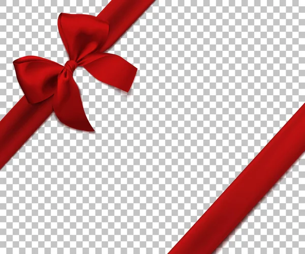 Realistic red bow and ribbon transparent Vector PNG - Similar PNG