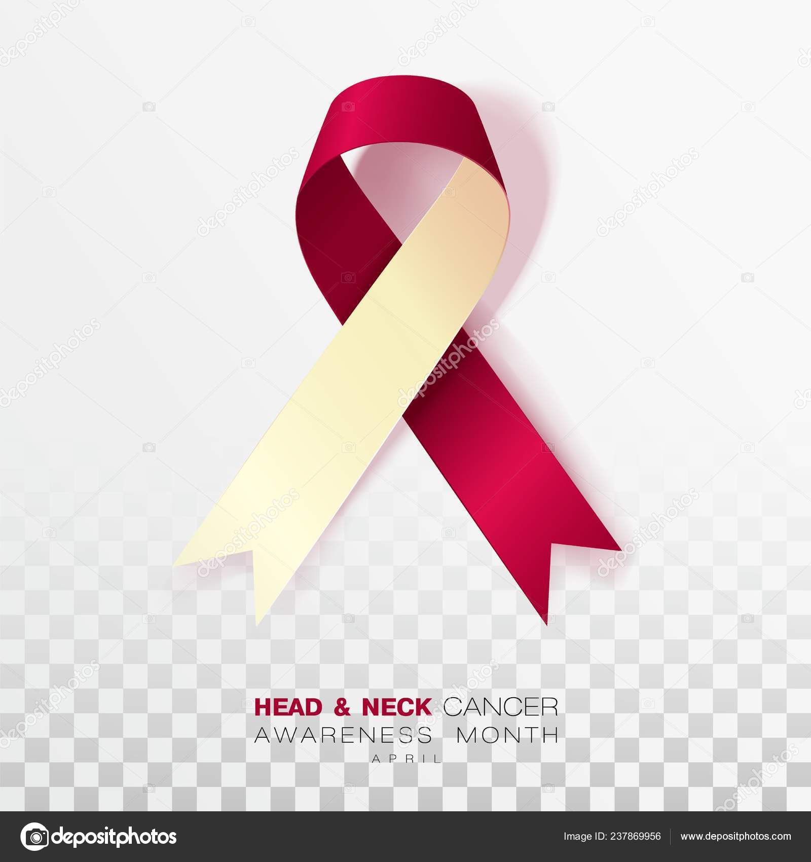 Head And Neck Cancer Awareness Month Burgundy And Ivory Color