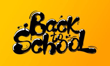 Okula dönüş yazı formunda akan mürekkep.