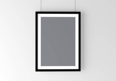 Fotoğraf çerçevesi Mockup. Yüksek çözünürlükte 3d render. Kişisel marka mockup şablonu.