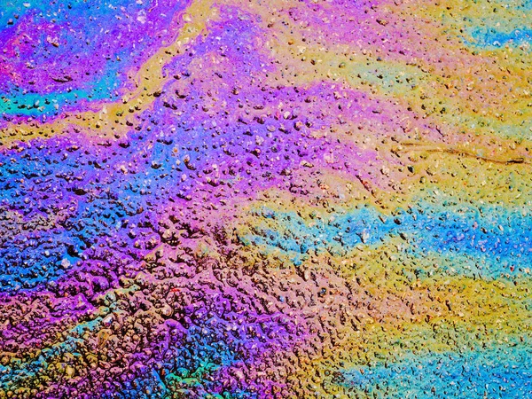 Oil Slick Vibrant Colored Texture Abstract Background — Stock Photo, Image