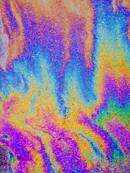 Wycieku Ropy Vibrant Kolorowy Tekstury Streszczenie Tło — Zdjęcie stockowe