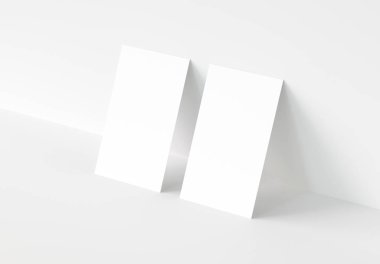 Dikey kartvizit Mockup. 3D render.