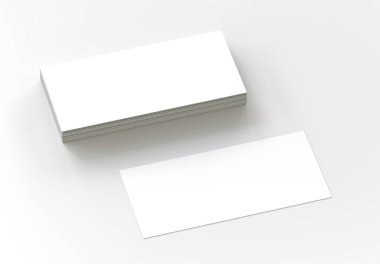 Beyaz Arka Plan üzerine Dl Flyer Mock-Up. 3d render.