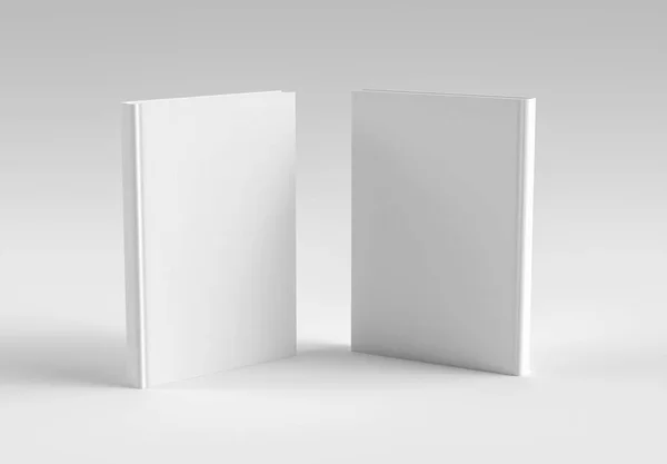 Dois Lados Livro Vertical Mockup Render — Fotografia de Stock