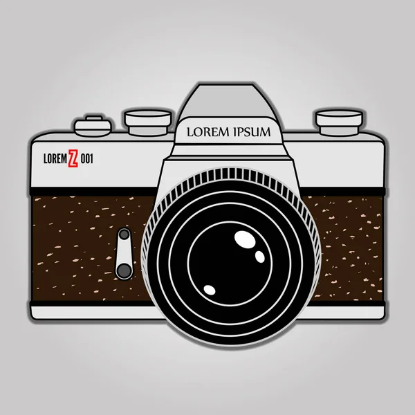 Vintage Retro Camera Vlakke Stijl Ontwerp Vectorillustratie — Stockvector