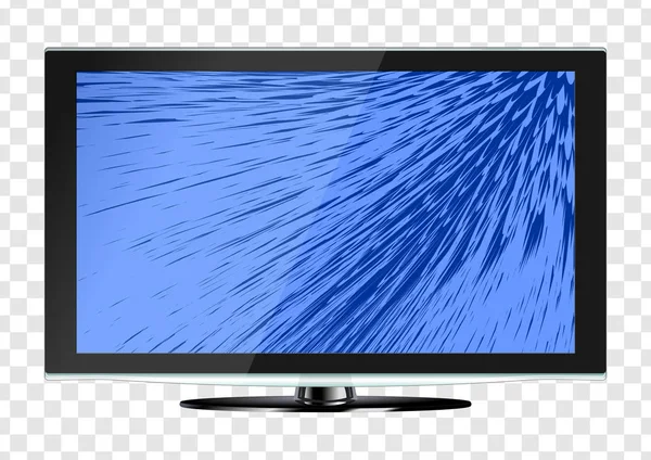 テレビ画面の液晶 プラズマは 透明な背景に分離されました 現実的なベクトル図 — ストックベクタ