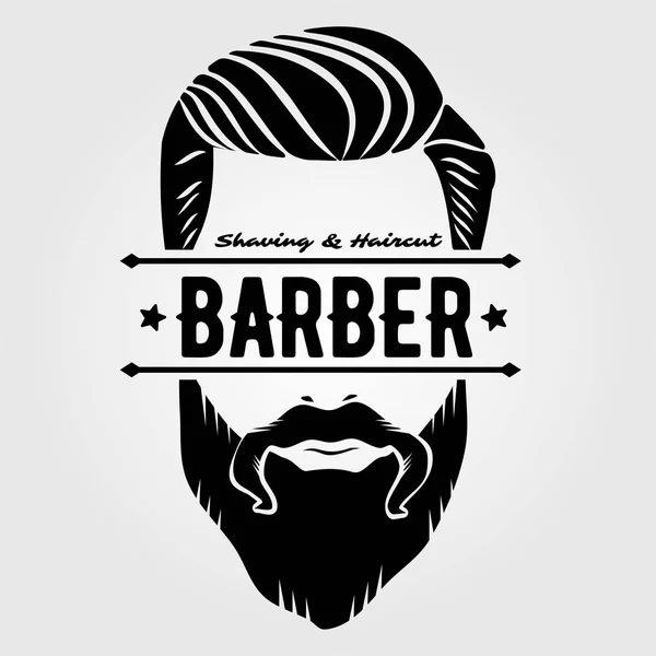 Etiqueta, insignia o emblema vintage de la barbería . — Vector de stock