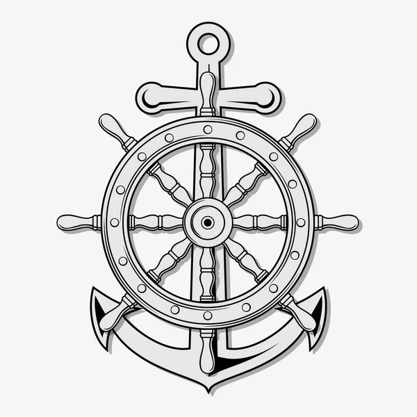 Gemi tekerlek ve çapa. 