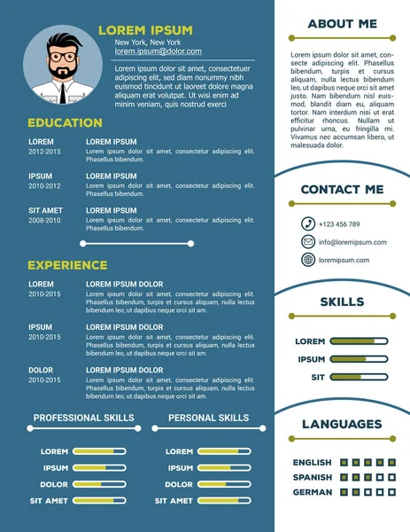 Özgeçmiş ve güzel bir tasarım ile Cv şablonu