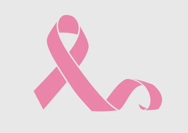 Pinkfarbenes Band-Symbol. Brustkrebs-Sensibilisierungssymbol. Vektorillustration — Stockvektor