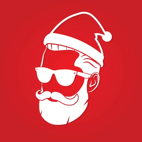 Hipster Santa Claus pictogram. Vectorillustratie. — Stockvector