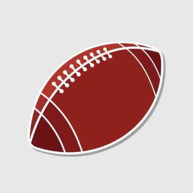 Amerikan futbol topu ikonu. vektör illüstrasyonu