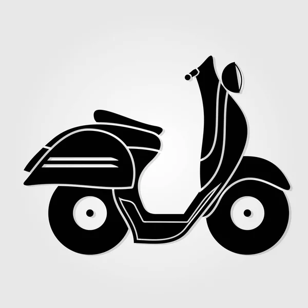 Icono Scooter Vintage Aislado Sobre Fondo Blanco Ilustración Vectorial — Vector de stock
