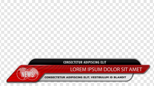 TV haber Video başlık başlık veya alt üçüncü şablon için Bar. Vektör çizim