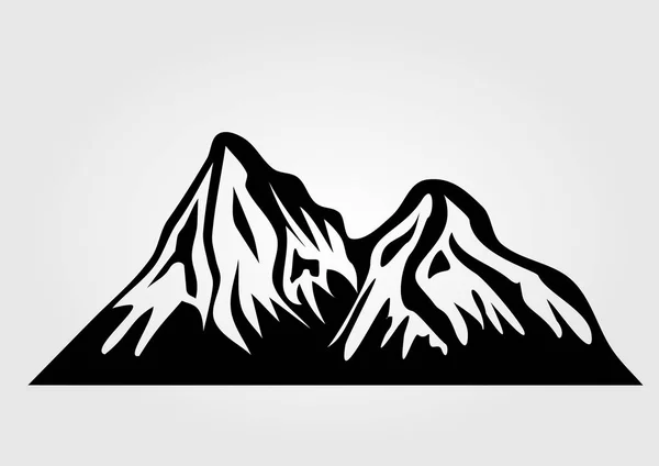 Icône des montagnes sur fond blanc. Illustration vectorielle — Image vectorielle