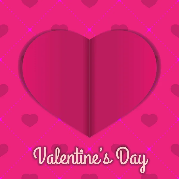 Valentine's day background with cut paper heart