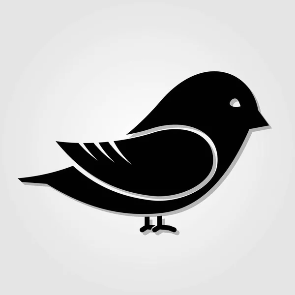 Icono de pájaro aislado sobre fondo blanco. Ilustración vectorial — Vector de stock