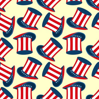 Sam Amca şapka seamless modeli. 