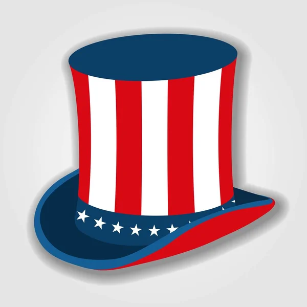 Uncle Sam's hat icon isolated on white background. Vector illustration — Stock Vector