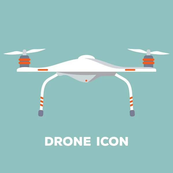 Drone aéreo Quadcopter. Design plano. Ilustração vetorial — Vetor de Stock