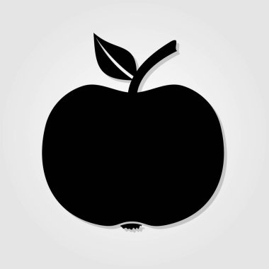 Beyaz arka plan üzerinde izole elma simgesi. 