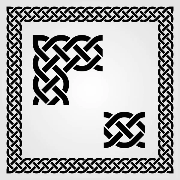 Celtic stil çerçevesi, desen ve köşe.