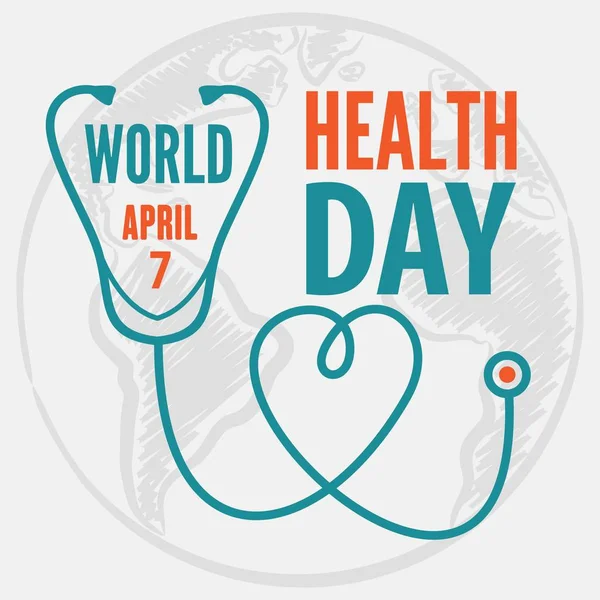 World Health Day koncept affisch. Vektorillustration — Stock vektor