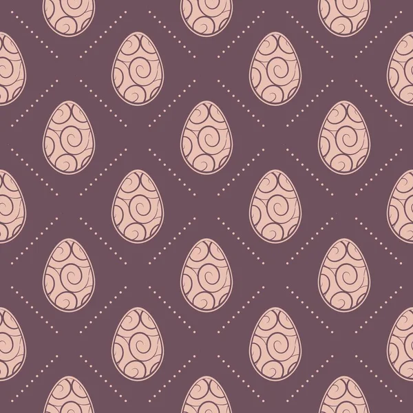 Modèle de Pâques sans couture avec des œufs. — Image vectorielle